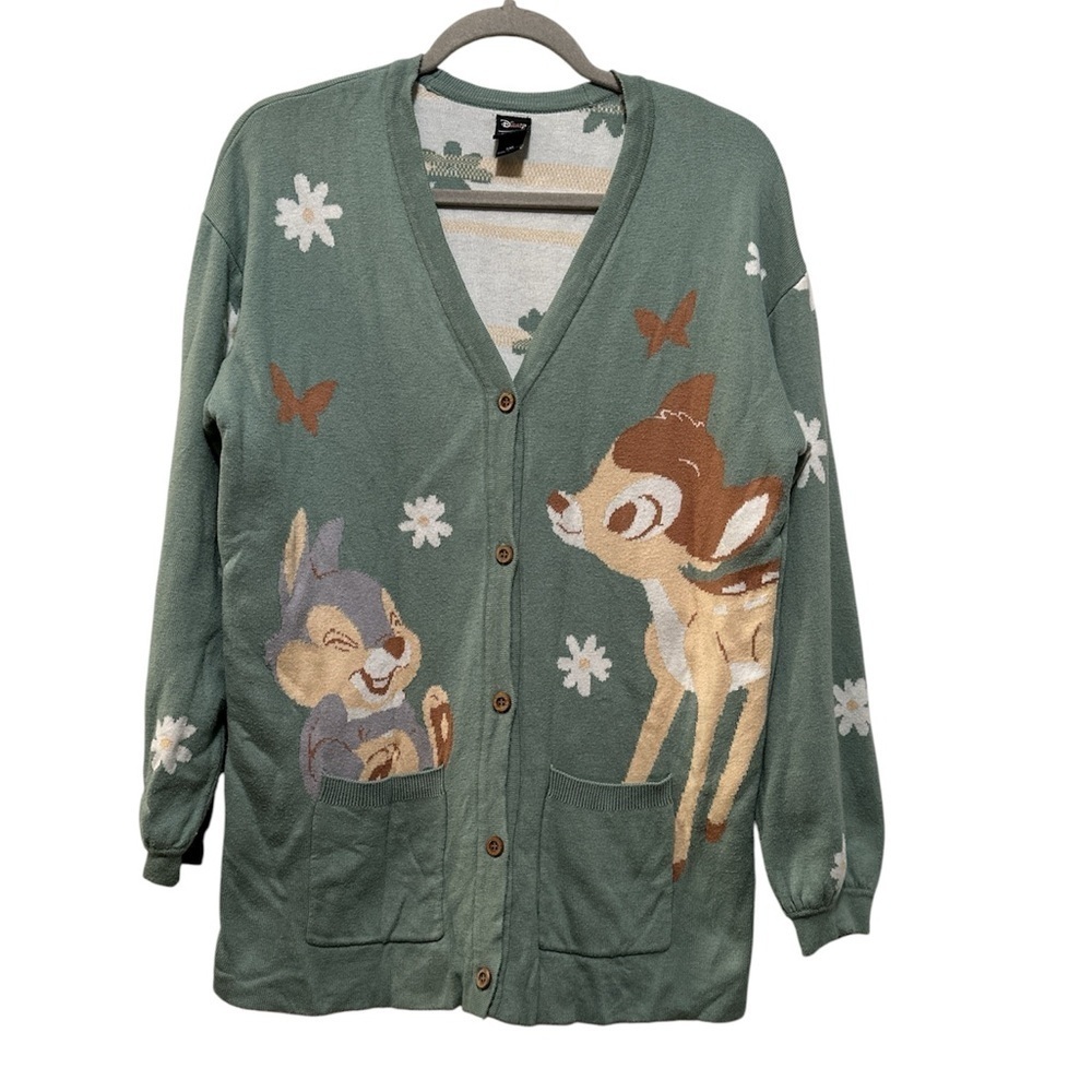 Disney 80th Anniversary Thumper & Bambi Floral Women's Cardigan Sz SM